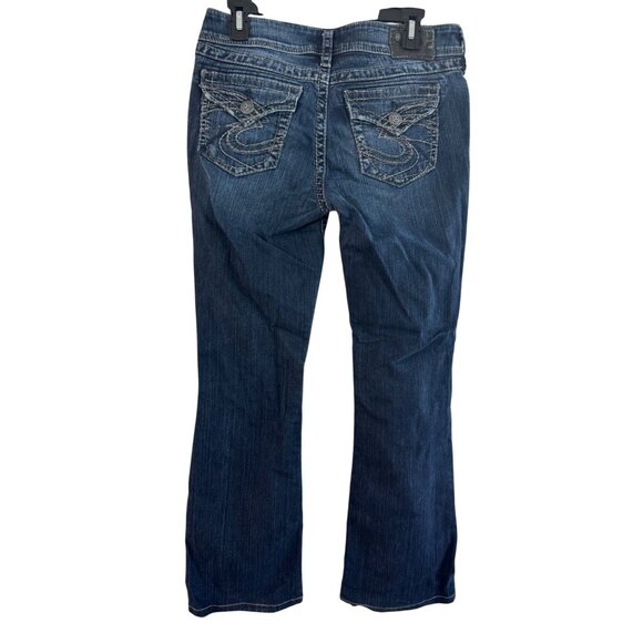 Silver Jeans Co. Suki Surplus Bootcut Jeans W29/L32 Distressed Design Dark Wash - Picture 2 of 7